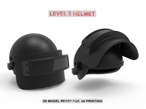 livello 3 casco pubg gioco 3dprint puntello attrezzature sicurezza attrezzo protezione cavaliere giochi giocattoli accessori playeruknownbattleground 3d print model - Mito3D