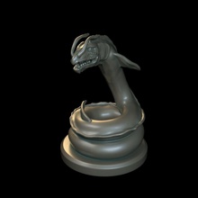 leviatán modelo estatua of serpiente animal peligro peligroso mar criatura gigante pez tiburón misterio misterioso arte esculturas 3d print model - Mito3D