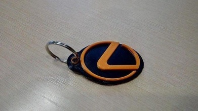 lexus logo keychain 3d print model car emblem hobby diy automotive 3d print model - Mito3D