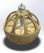 liahona gold compass lds mormon religious primary art scans replicas 3d print model - Mito3D