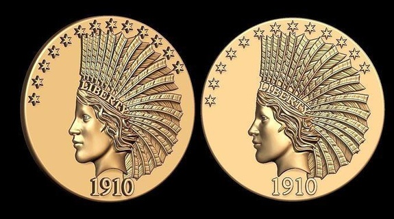 Freiheit Münze 1910 Währung Geld Kasse Euro Kunst Münzen Abzeichen 10 Dollar Gold amerikanisch alt 1986 Adler Statue Kanada 3d print model - Mito3D
