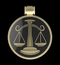 libra pendant scales of justice horoscope jewelry mascot medallion pendants stars zodiac 3d print model - Mito3D