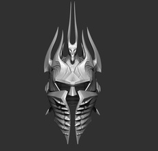 lich king helmet 3d print lichking warcraft wow world of paladin arthas orc knight armour games toys game accessories 3d print model - Mito3D