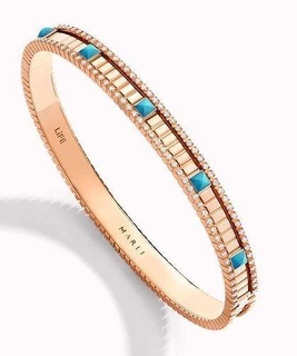vita diamante incernierato braccialetto marli bangel permeato gioielleria stampabile oro 3d print model - Mito3D