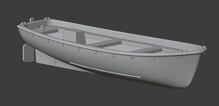 lifeboat scale model vessel boat sea 3dprint diy civilian fleet row hobby accessories 3d print model - Mito3D