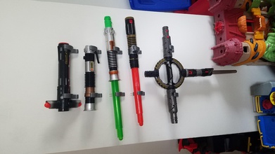light-saber hook games-toys starwars star wars lightsaber light saber toy storage display games toys 3d print model - Mito3D