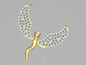 ışık melek kolye takı mücevher altın Gümüş platin elmas taş parlak gem yüzük küpe bilezik 3d print model - Mito3D