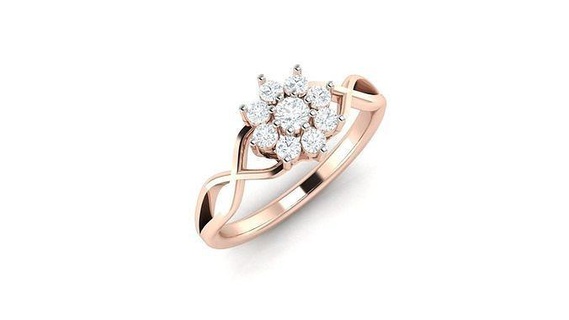 luz noivado anel 14 joalheria argolas jóias diamante imprimível solitário Casamento gema delicado wt minimalista ouro brilhante 3d print model - Mito3D