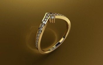 lumière mode bague 3d bijoux an 382 luxe précieux engagement bijou diamant imprimable brillant or beauté gemme boucle d'oreille vêtements moderne 3d print model - Mito3D