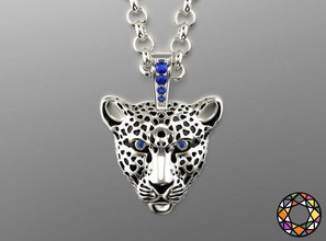 la lumière leopard pendentif émail 0076 v3 bijoux d'argent imprimable le platine brillant mode beauté saphir de l'habillement or diamant droplight collier ruby vintag mariage cad joyau pendentifs 3d print model - Mito3D