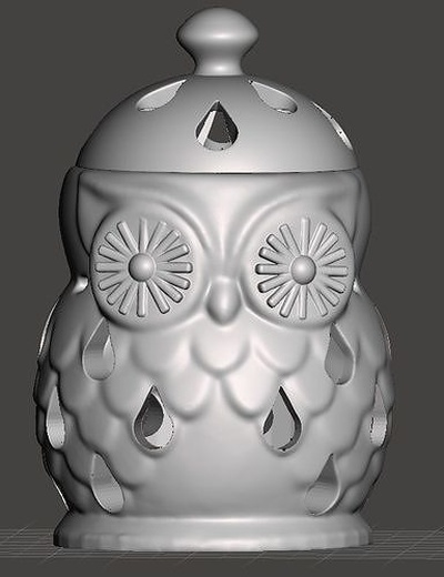 licht eule dekoration vogel glühen haus dekor 3d print model - Mito3D