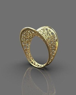 lumière bague or d'or anneaux bijoux impression imprimable prototypage jeter joaillerie imprimante bijou mode moderne argent 3d print model - Mito3D