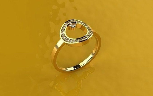 ligero anillo 3d joyería joya an 340 diseño colgante pendiente compromiso impresión joyas anillos colgantes pendientes brazaletes PULSERA collares lujo retro diamante 3d print model - Mito3D