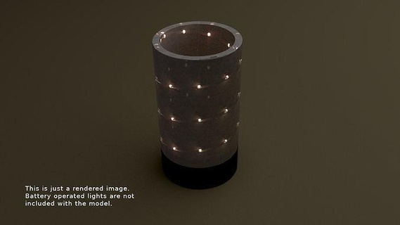 luz vaso 3dprintable interior mobília decoração passatempo faça 3d print model - Mito3D