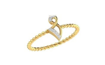 Licht Gewicht Ring Modell Ringe Solitär wt Sterling Schmuck Gold zart Juwel Silber brillant Diamant Platin Hochzeit Engagement druckbar 3d print model - Mito3D
