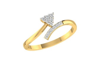 Licht Gewicht Ring Modell Ringe Solitär wt Sterling Schmuck Gold zart Juwel Silber brillant Diamant Platin Hochzeit Engagement druckbar 3d print model - Mito3D
