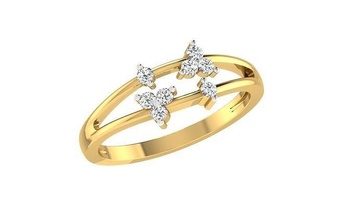 Licht Gewicht Ring Modell Ringe Solitär wt Sterling Schmuck Gold zart Juwel Silber Diamant Platin Hochzeit Engagement druckbar 3d print model - Mito3D