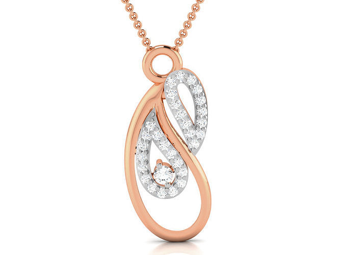 light wt diamond charms pendant 3dm render detail printable gem silver necklace wedding engagement ultra jewel jewellery gold jewelry pendants 3D print model - Mito3D