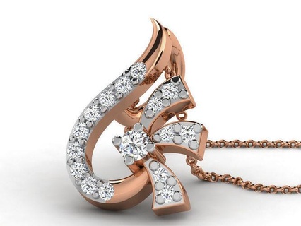 light wt diamond charms pendant 3dm render detail printable gem silver necklace wedding engagement ultra jewel jewellery gold jewelry pendants 3d print model - Mito3D