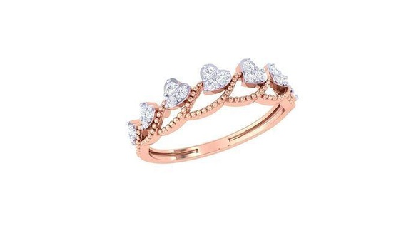 ligero wt anillo 58 joyería imprimible diamante oro anillos Boda compromiso joya peso minimalista Delgado delicado 3d print model - Mito3D