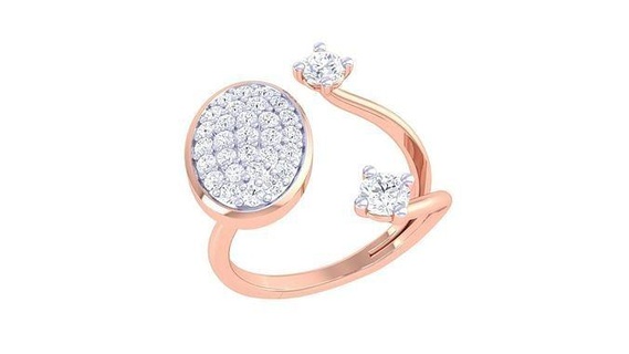 ışık wt yüzük 71 mücevher yazdırılabilir elmas altın yüzükler düğün nişan takı ağırlık minimalist ince narin 3d print model - Mito3D