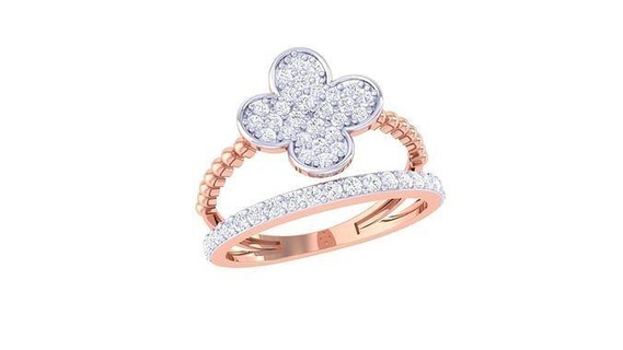 lumière wt bague 82 bijoux imprimable diamant or anneaux mariage engagement bijou poids minimaliste délicat 3d print model - Mito3D