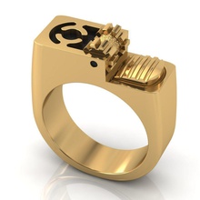 feuerzeug ring schmuck 3d drucken modell mode silber gold sterling juwel licht beleuchtung hängend lampe druckbar frei ringe hochzeit 3d print model - Mito3D