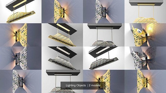 lighting objects crystal design interior house lamp pendant furniture roof metal 3d print model - Mito3D