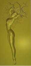 Şimşek Kadın efsaneler Hanım kız fantezi model Artcam cnc Sanat heykeller 3d print model - Mito3D