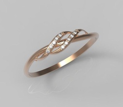 poids léger diamant bague or bijoux diamants mode imprimable platine engagem gemme sterling argent mariage engagement brillant anneaux 3d print model - Mito3D