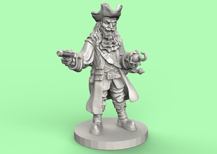 i pirata miniatura jogos tabuleiro personagens 3dprint figura homem brinquedos borda 3d print model - Mito3D