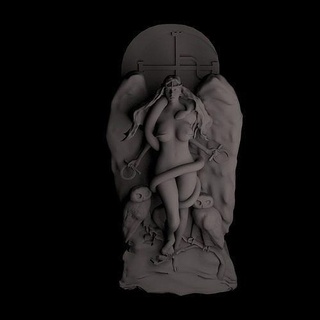 Lilith estatua ángel fantasía personaje Arte mujer diablo miniaturas escultura esculturas imprimible culto infierno demonio figuritas búho religión 3d print model - Mito3D