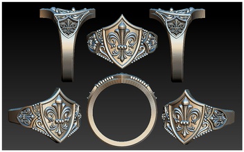 lily 3 anneau 11259 bijoux de l'anneau le roi signe kingsign d'argent or l'homme manjewelry les anneaux style gothique gothicstyle 3d print model - Mito3D