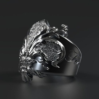 lily florence ring jewelry rings renaissance medici silver luxury antique fashion 3d print model - Mito3D