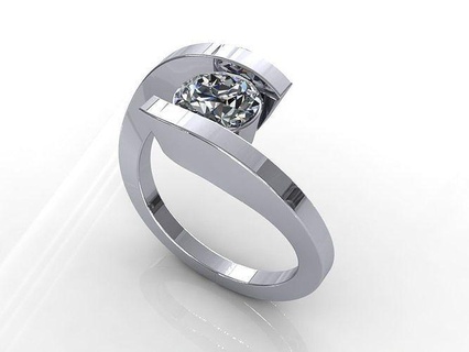 Lilie Hochzeit Ring Juwel Engagement Schmuck Diamant Silber Gold engagem Mode Sterling Anhänger Halskette Schönheit Ohrringe Ringe 3d print model - Mito3D