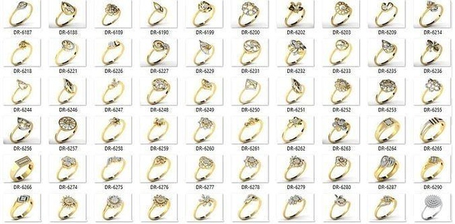 limted price 6000 pieces collection 3d jewelry set diamond gem jewel jewellery ring rings silver gold engagement wedding fashion white brilliant earing necklace pendant solitare bracelet 3d print model - Mito3D
