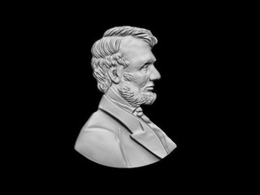 Lincoln abraham Président sculpture Humain buste tête Etats Unis l'histoire art sculptures Amérique portrait miniatures statue monnaie bijoux pendentifs 3d print model - Mito3D