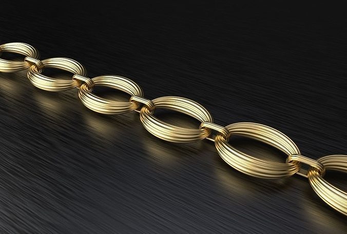linha padronizar ligação colar pingente pulseira ouro prata joalheria jóias jóia Casamento pulseiras imprimível modelo moda colares cubano Hermes luxo 3D print model - Mito3D
