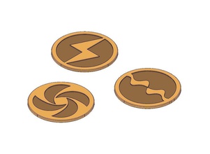 bombos ether quake medallions coasters lttp coaster game gaming link zelda past home house decor kitchen dining table desk office games toys accessories 3d print model - Mito3D