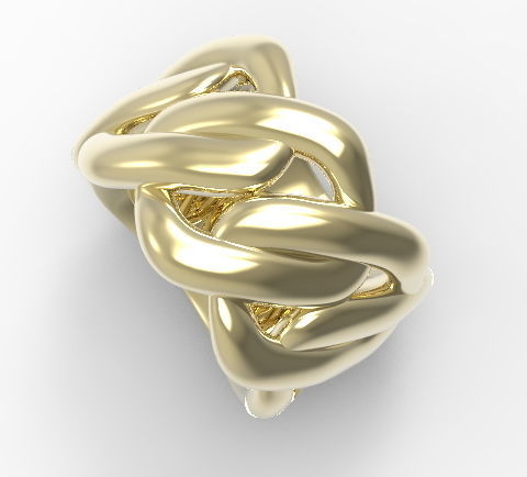 link ring anillo eslabones silver jewelry fashion rings 3D print model - Mito3D