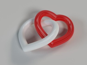 002 bağlı kalpler ev takı hediye model elmas kalp bubbles telefon kafes aşk 3d kolye zincir bilezik mimari ayrıntılar dekorasyon fbx yüzük dekor 3d print model - Mito3D