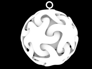 verlinkten Stern-ornament Haus Stern ball xmas Haushalt andere Weihnachten drucken Dekor 3d print model - Mito3D