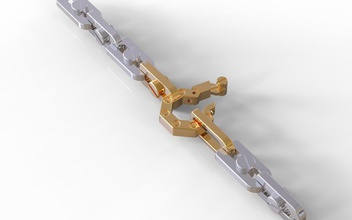bağlantılar kilit cıvatalar yazdırılabilir cnc öğütme takı mücevher altın bağlantı zincir bracelete cıvata meydan baraka fütüristik navigasyon gümüş çelik çağdaş yön makine bilezikler 3d print model - Mito3D