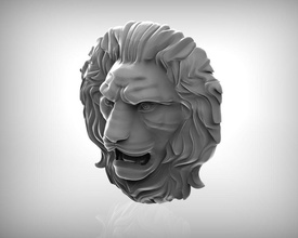 lion 003 leone testa gioielleria arte oro argento platino 3d 3dmodel modellazione modello squillare orecchini pendente 3d print model - Mito3D