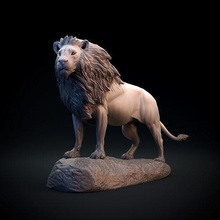 león pre soportado destinado 3d impresión hembra animal estatua escultura África gato salvaje León safari africano dnd compañero figura figurilla presupuesto imprimible realista miniatura 3d print model - Mito3D