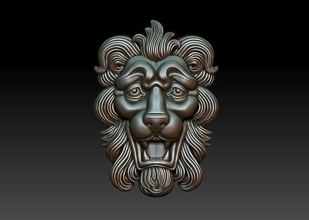 lion 2 head cnc printing relief decor milling jewelry artcam art engraving carved basrelief object woodworking walldecor coins badges stylized animal pendants 3d print model - Mito3D