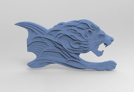 Löwe 3d Modell Drucken Skulptur Tier Hand Werkzeuge Kunst Skulpturen Hobby DIY 3d print model - Mito3D