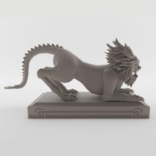 lion aztec Kunst Skulptur statue Reisen religion Denkmal deco Skulpturen 3d print model - Mito3D