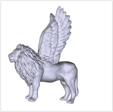 lion of babylon art animal statue wing illustration sculptures 3d print model - Mito3D