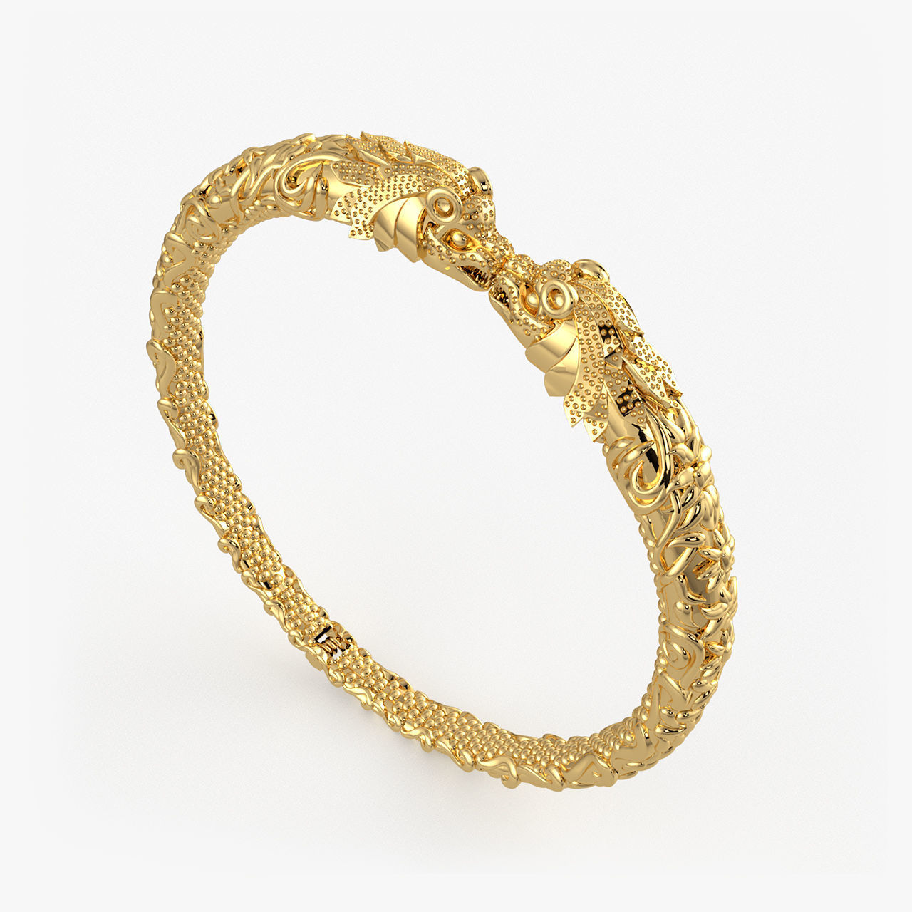 lion bracelet bijoux de la conception rhino 3dprint modèle le or les bracelets 3D print model - Mito3D